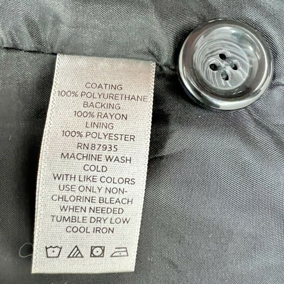 Kelly by Clinton Kelly Medium Black Zip Vegan Leather Jacket - Picture 7 of 7